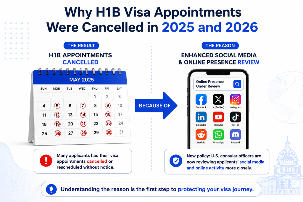 Why H1B Visa Appointments Were Cancelled in 2025 and 2026